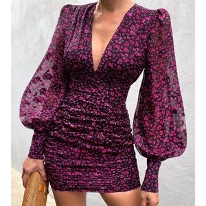 Runaway the Label Magnolia mini Dress - Pink/Black